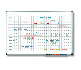Plánovacia tabuľa ročná PREMIUM horizontálna 60x90 cm