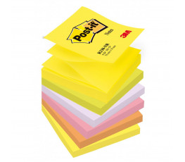 Z-bloček Post-it 76x76 neónové farby, 6 bločkov po 100 lístkov
