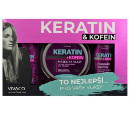KERATÍN & KOFEÍN darčekové balenie vlasovej kozmetiky pre ŽENY v papierovom obale