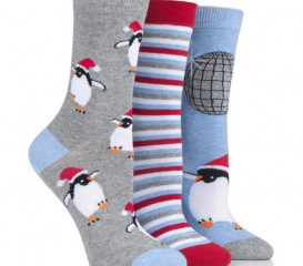 Veselé ponožky-Tancujúci tučniak