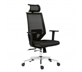 Kancelárska stolička Edge čierna s čiernym sedákom