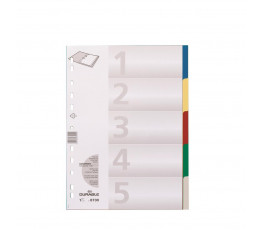Plastový rozraďovač DURABLE 5-dielny farebný
