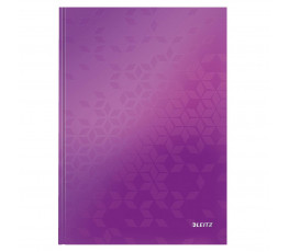 Záznamová kniha Leitz WOW A4 80 listov linajková purpurová