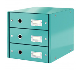 Zásuvkový box Leitz Click & Store 3 zásuvky ľadovo modrá