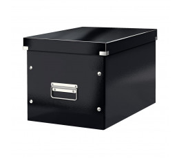 Štvorcová škatuľa Click & Store A4 čierna